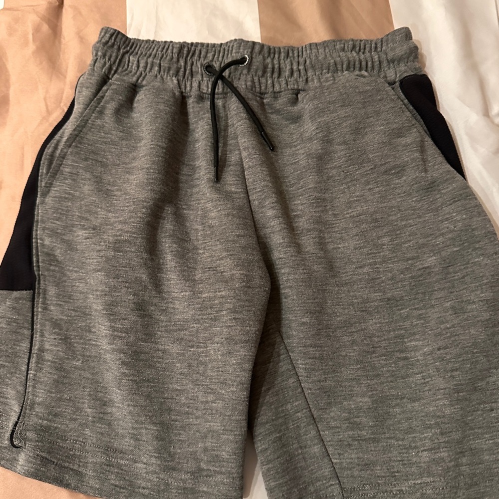 Game Time Athletic Gray Shorts with Black Details